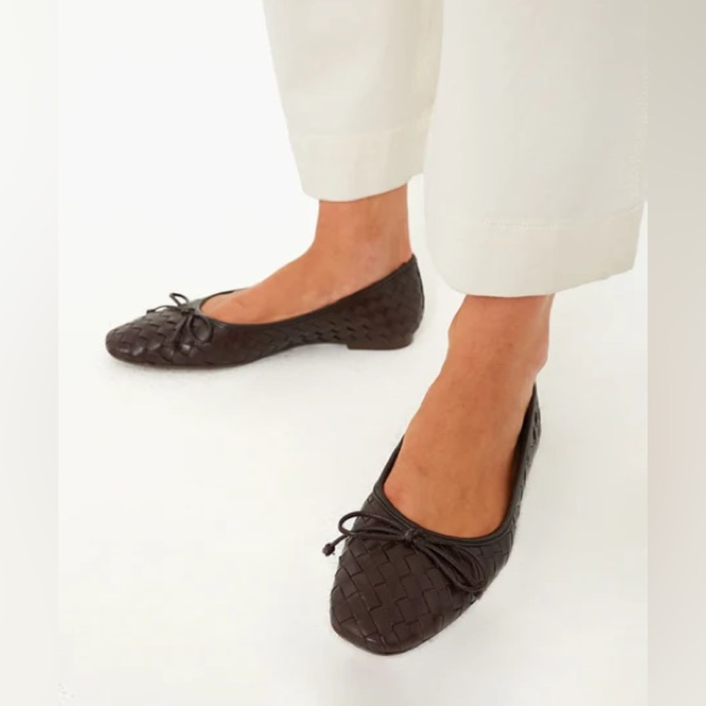 SCHUTZ Dark Brown Woven Flats